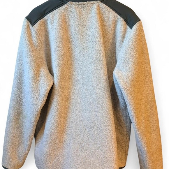 Under Armour Golf Sherpa Pullover Fleece Jacket Gray White Snap Neck Cozy - Picture 3 of 3